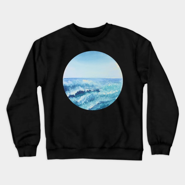 Sea waves Crewneck Sweatshirt by Wall Mural Art